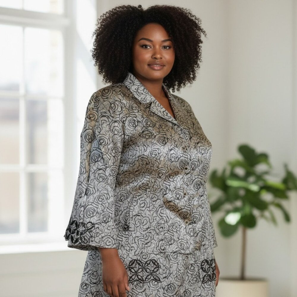 Donna Vinci Womens  2Pc Jacket & Skirt Set